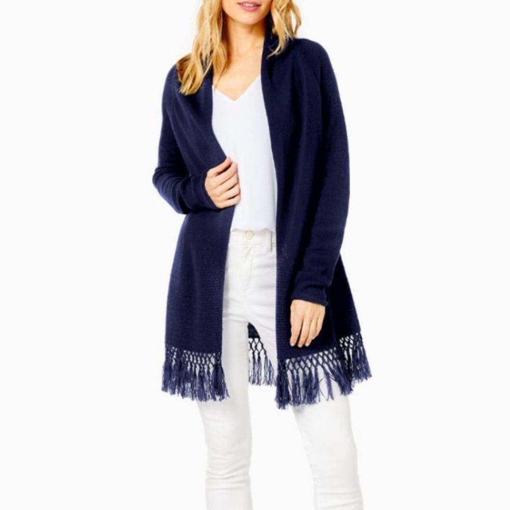 Lilly Pulitzer Tatum Cardigan True Navy Size L